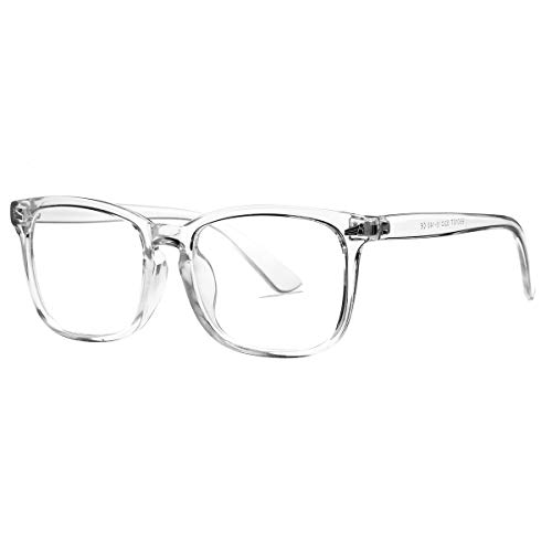 Unisex Square Non-Prescription Glasses for Women Men Optical Glasses Clear Lens Nerd Eyeglasses Frames Transparent