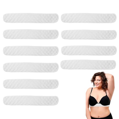 Forro de sudor para debajo del brasier, 10 almohadillas de algodón reutilizables para el pecho, separadores de piel que absorben la humedad para debajo del pecho y la barriga, almohadillas