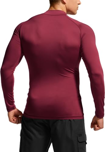 TSLA Men's UPF 50+ Long Sleeve Rash Guard, UV/SPF Quick Dry Swim Shirt, Water Surf Swimming Shirts2