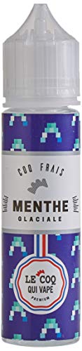 LE COQ QUI VAPE E-liquide pour cigarette électronique, Menthe Glaciales Sans nicotine ni tabac