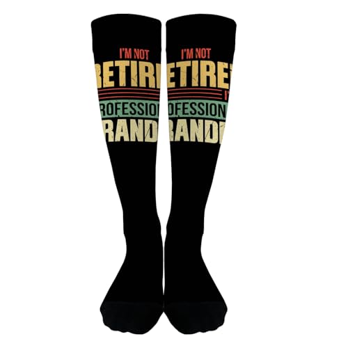 I'm Not Retired I'm A Professional Grandads Saying Girls Knee High Socks Fashion Sock