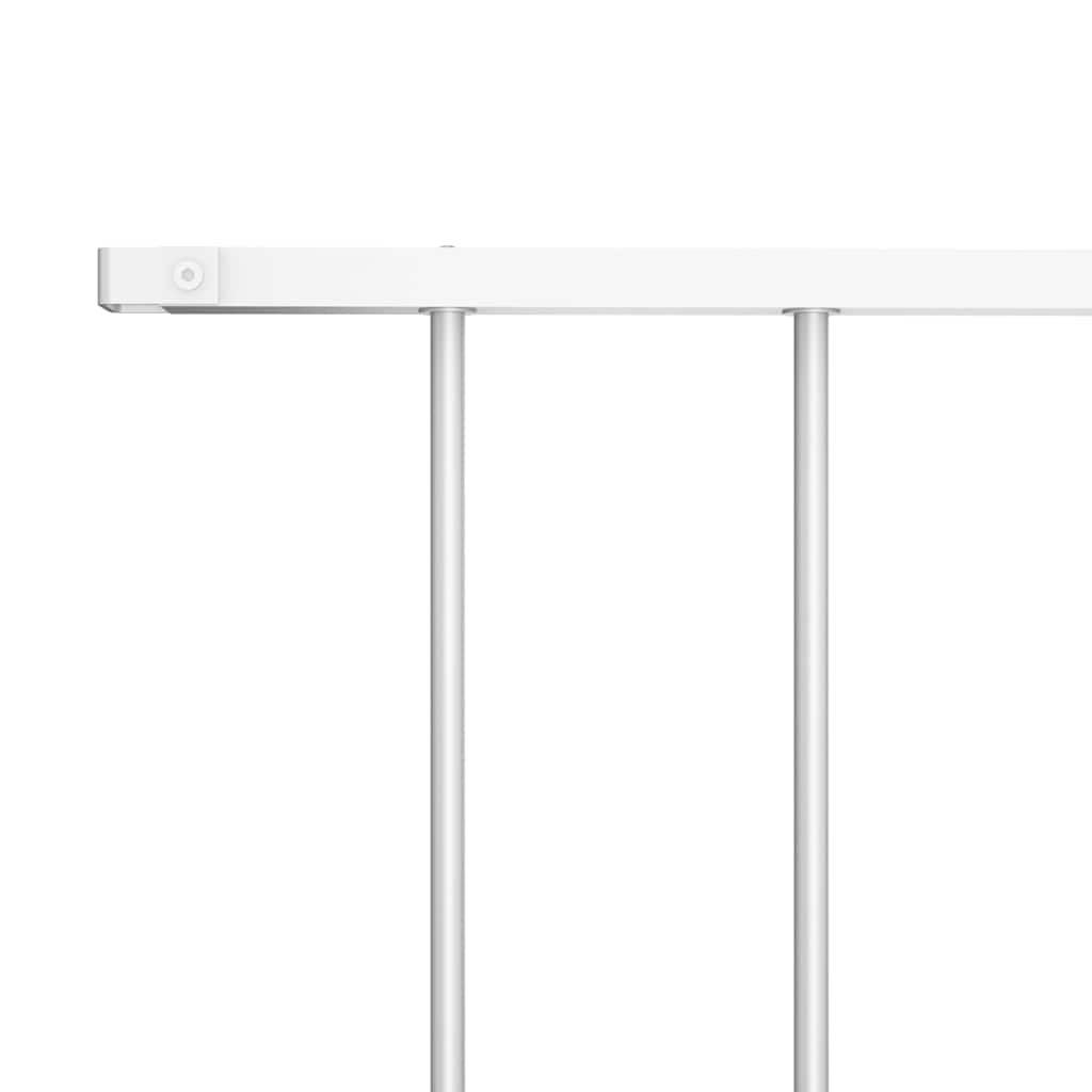 Valla de jardín Woerden Valla de acero pulverizado en blanco, 170 x 100 cm, valla de metal, panel de valla para jardín, parcela y delimitación de terrazas
