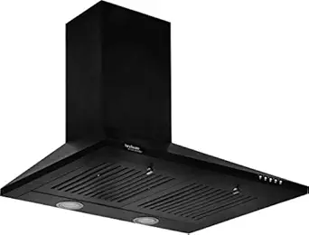 Hindware Chimney Myra Black 60cm 1000m3/hr Chimney Baffle Filters