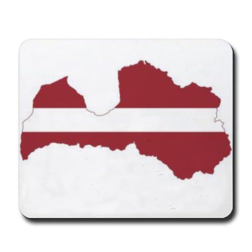 FaceYee Tapis de souris avec drapeau de la Lettonie - Accessoires de bureau - 240 x 200 x 4 mm - Couleur : Lettonie