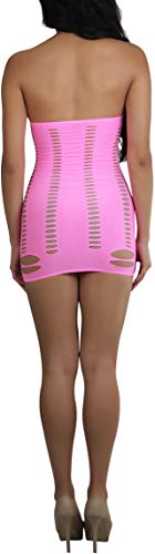 Image of ToBeInStyle Women's Stretch See Through Fishnet Novelty Mini Rave Party Dress