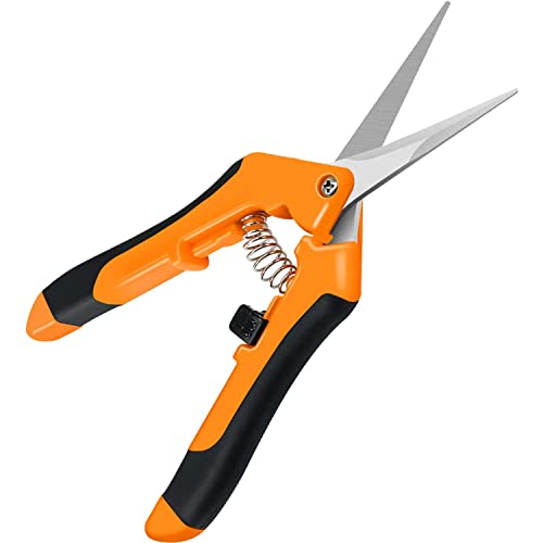 iPower 6.5 Inch Gardening Scissors Hand Pruner Pruning Shear with Straight Stainless Steel Blades...