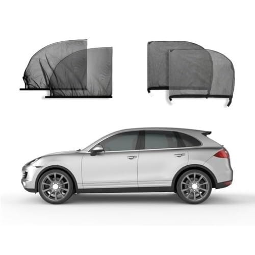 Tendine Parasole Auto Pezzi parasole per auto Per Kadjar 2015-2024, parasole per finestrini laterali anteriori e posteriori, zanzariera anti-UV accessori per auto Tenda parasole