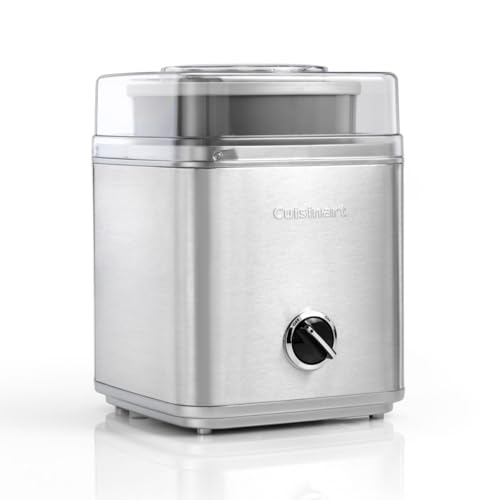 Cuisinart Deluxe Ice cream Maker, Frozen yogurt maker & Sorbet Maker, Homemade desserts, Easy to use at home, Ready in 25 minutes, 5 year guarantee, 2L capacity, Silver ICE30BCU
