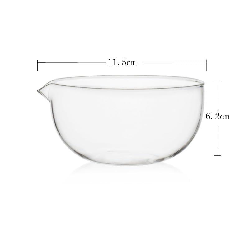 Amazon | 抹茶碗 クリア 耐熱ガラス製, 最大約11.5cm×高さ約6.2cm