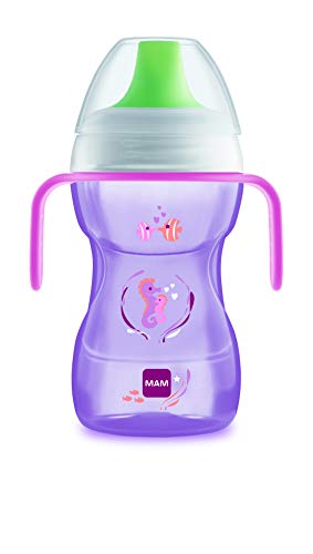 MAM ZEDMM223F Tazza Fun To Drink Cup con manici e beccuccio rigido, 8+ mesi, 270ml, rosa