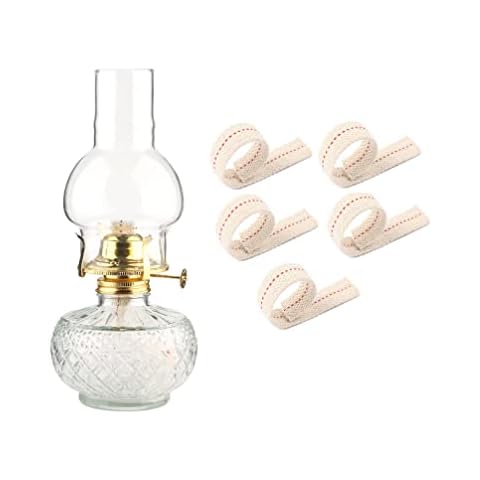 500ml Large Capacity Oil Lamp - Crystal Glass Chimney Kerosene Lamp Hurricane Paraffin Lantern With 5 Wick For Indoor Kitchen Use Cover