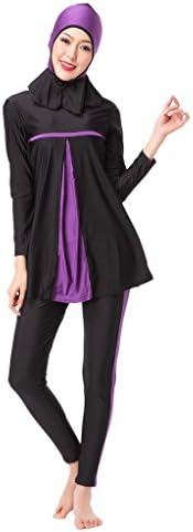 GladThink Womens Muslim Burkini 3-Pieces Swimsuit