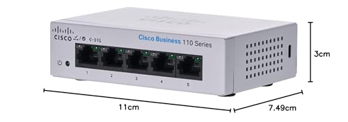 Image of Cisco Business CBS110-5T-D Unmanaged Switch | 5 Port GE | Desktop | Ext PS | Limited Lifetime Protection (CBS110-5T-D)