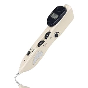 Electronic Acupuncture Meridian Pen Electric Acupoints Finder Acupressure Point Therapy Tool for Pain Relief with 3 Massage Heads, Rechargeable