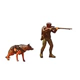 【Figurines de scène miniatures】: Le paquet comprend 1 figurine de soldat et 1 figurine de chien, a des poses et des détails vifs, qui peuvent aider à enrichir vos scènes de modèles