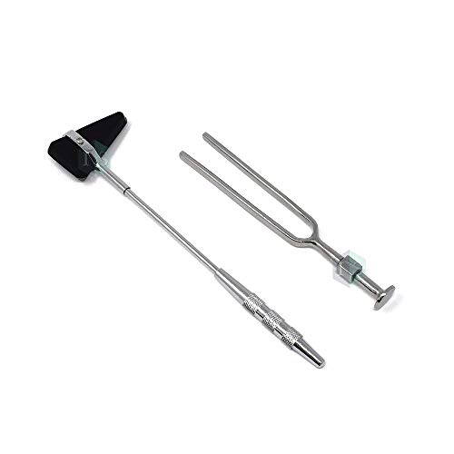 IS IndoSurgicals Reflex Hammer Taylor Model and Tuning Fork (256 Hz)