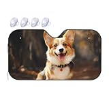Corgi, parasole per parabrezza dell'auto, pieghevole, per finestrino anteriore, parasole riflettente per auto, camion, SUV