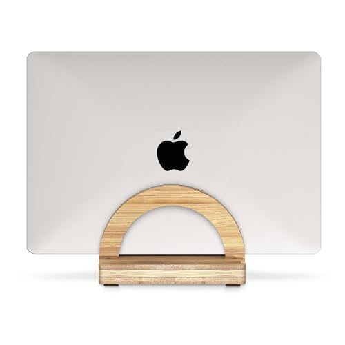 Soporte Vertical para Laptop de Bambú Ajustable Kothar miniatura 1