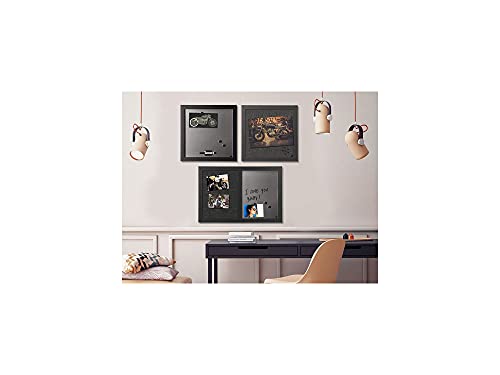 Mastervision Mx04433168 Combo Dry Erase Whiteboard And Grey Fabric Bulletin Board, 18" X 24", Black Frame #TOP4