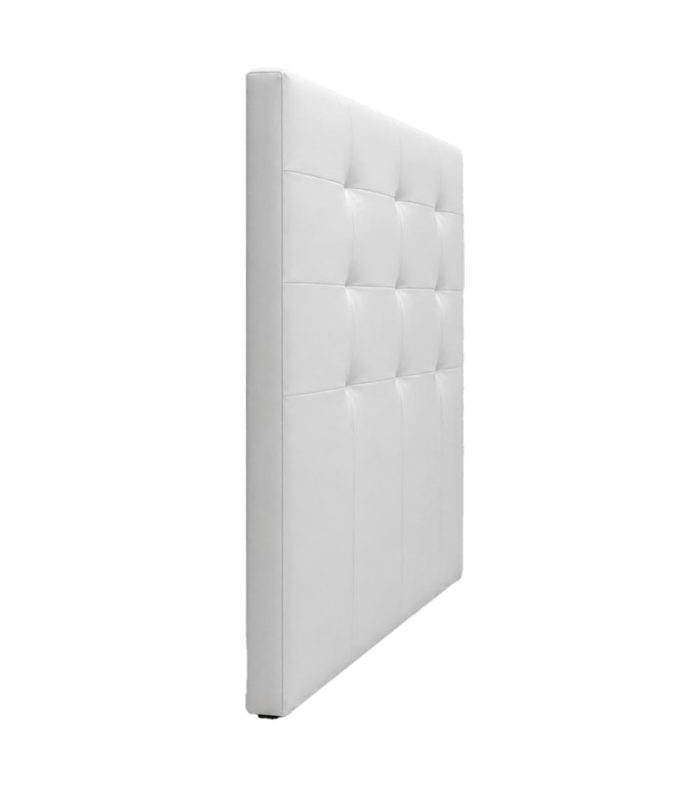 Cabecero Olson Tapizado Polipiel 105 cm Blanco | Para Cama Individual