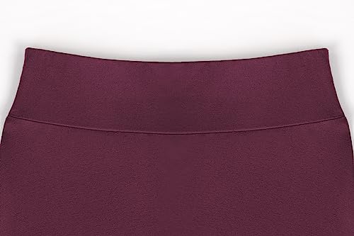 DJT Women's Skirts Stretchy Waistband A Line Handkerchief Hem Flowy Flared Casual Midi Skirt4