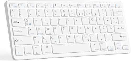 CC Store Bluetooth Tastatur für iPad/Tablet, WirelessTablet Tastatur für iPad, Samsung, Xiaomi,Lenovo,Huaiwei, USB-C Aufladen,Ultradünn,​Lange Akkulaufzeit, German Layout QWERTZ