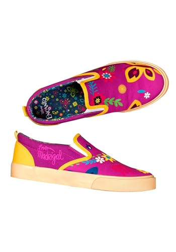 Ground Up Women's Encanto Slip On Sneakers - Officially Licensed Canvas Shoes