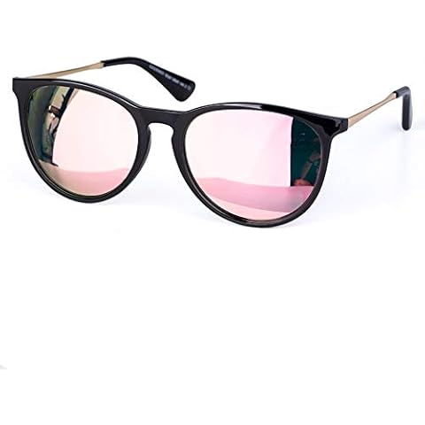 COLOSSEIN Polarized Sunglasses for Women Vintage Round Cute Mirrored Eyewear UV400 Protection Cover
