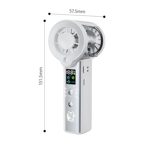Ventilador de mano recargable contra el calor sofocante con batería de 3000 mAh 4