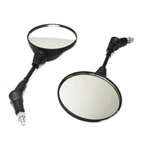 Espejos retrovisores laterales moto en aluminio negro mecanizado con soporte de 10mm