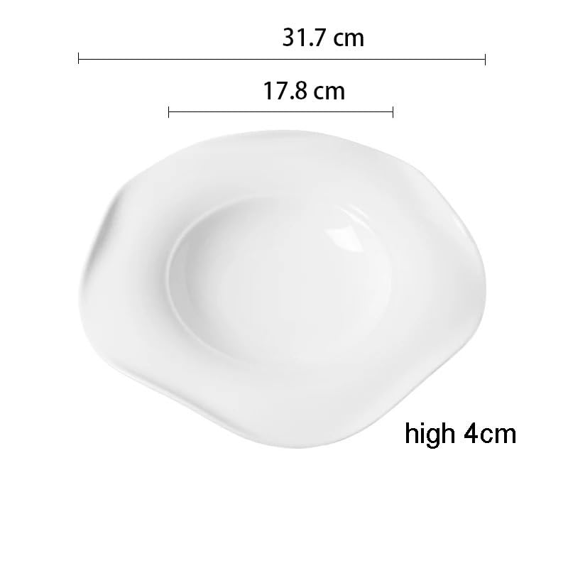 Platos llanos de cerámica con forma irregular, plato de sushi para filetes, platos simples para restaurante, vajilla de color sólido, bandeja de postre, platos de cocina, platos fríos, platos