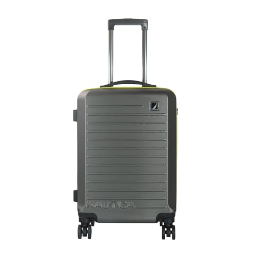 Image of Nautica Trolley Luggage Bag 20 inches - Lightweight | ABS Hardshell Material|Trolley with 4 Spinner Wheels and Resetable Combination Lock | Unisex | Small Cabin Trolley Bag for Men & Women, Grey