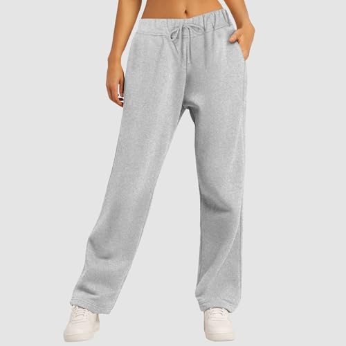 Sweatpants for Girls Baggy Wide Leg High Waisted Fleece Joggers with Pockets Trendy Casual Comfy Track Pants2
