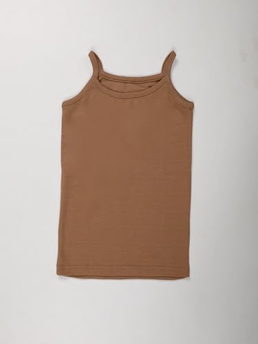 Image of KiddoPanti Girls 100% Cotton Rib Solid Camisole Tank Top Pack of 3