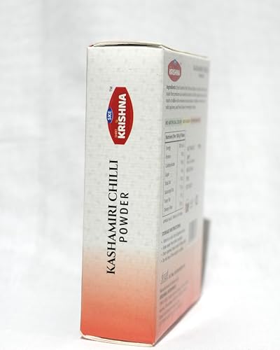 Image of SKE SHREE KRISHNA Kashmiri Red Chilli Powder 100g | Premium Kashmiri Lal Mirch Powder | Natural Color & Mild Spice for Cooking (Pack of 1)