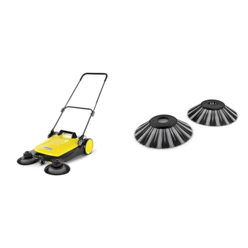 Kärcher Kehrmaschine S 4 Twin (Max. Flächenleistung: 2400m²/h, 2 Seitenbesen, Kehrbehälter: 20 l, Arbeitsbreite: 680 mm) + Kärcher Seitenbesen für feuchtes Kehrgut, für S 4 / S 4 Twin Besen Kärcher Kehrmaschine S 4 Twin (Max. Flächenleistung: 2400m²/h, 2 Seitenbesen, Kehrbehälter: 20 l, Arbeitsbreite: 680 mm) + Kärcher Seitenbesen für feuchtes Kehrgut, für S 4 / S 4 Twin Besen