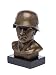 Produktbild aubaho Bronzeskulptur Büste Soldat Militär Bronze Skulptur 16cm Soldier Sculpture