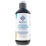 NuEthix Formulations Lipsomal L-Carnitine Supplement 600mg with L-Citrulline 1000mg for Healthy Weight Management, Fat Metabolism, Energy Production and Increased Blood Flow, for Men & Women
