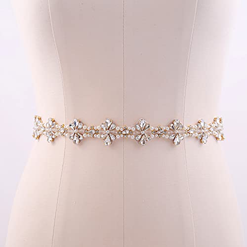 Rhinestone Bridal Belt Wedding Dress Belt With Ribbons Crystal Wedding Belt Sashes for Bride Gown3