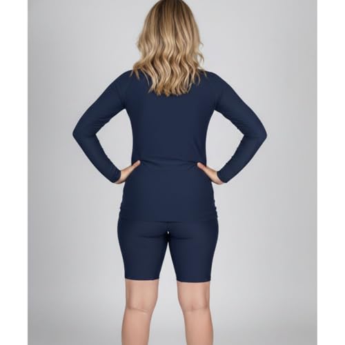 Image of Aqua Holic Swim Shorts & Full Sleeves Tshirt for Women