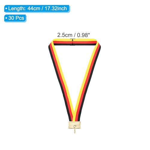 Rubans de récompense PATIKIL en polyester rayé avec boutons-pression pour sport, lot de 30 - 2
