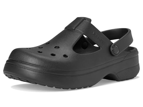Crocs Unisexe Enfant Classic Mary Jane Clog K Sabots, Black, 34/35 EU