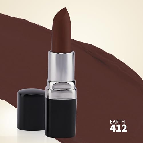 Image of Barva Natural & Moisturising Lipstick 4.3g (Earth 412) | With Pure Ghee & Kokum Butter | Creamy Hydrating Finish | Mineral Colour | Long Lasting Nude Lipstick