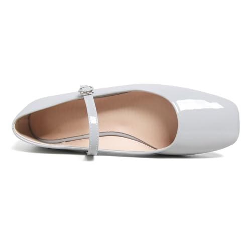 Image of LUXINYU Women's Slip on Flats,Classy Round Toe Solid Classic Mary Jane Ballet Dance Shoes Soft Comfortable PU Flat Shoes