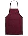Gespout Delantales de Cocina y Pintura Delantal de Cocinero sin Mangas Hornear Pintura Hogar Cocina Delantal de Poliéster Ajustable Apron para Niños Unisexo Kindergarten 1pcs(Rojo)52 * 55 cm