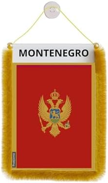 Pixelforma Banderín coche bandera de Montenegro 10x15cm
