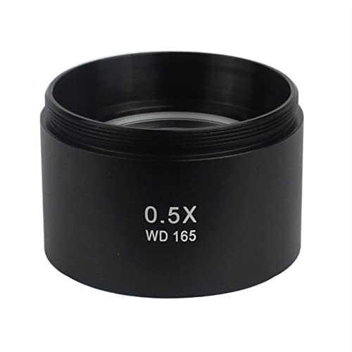 顕微鏡観察 WD165 0.5X 0.7X 1.0X 2.0X 補助オブジェクト レンズ顕微鏡カメラ レンズ三眼ステレオ ズーム顕微鏡バーロー ガラス レンズ(0.5X)