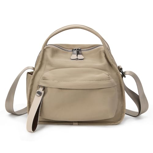 CEUTNIZ Elegant Solid Color Shoulder Bag for Women Casual Nylon Front Pocket Handbag Casual Trendy Textured Commuter Bag - image 1