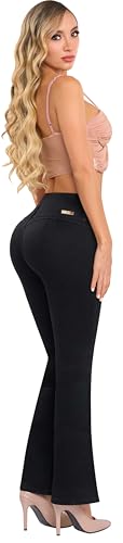 Fiorella Shapewear Pantalones Colombianos Levanta Cola | Butt Lifting Colombian Jeans Boot Cut | High Waisted Push Up 5344