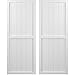 Ekena Millwork ARW101BF621X34WHH Americraft Six Exterior Real Wood Two Equal Panel Framed Board-n-Batten Shutters (Per Pair), 21"W x 34"H, White